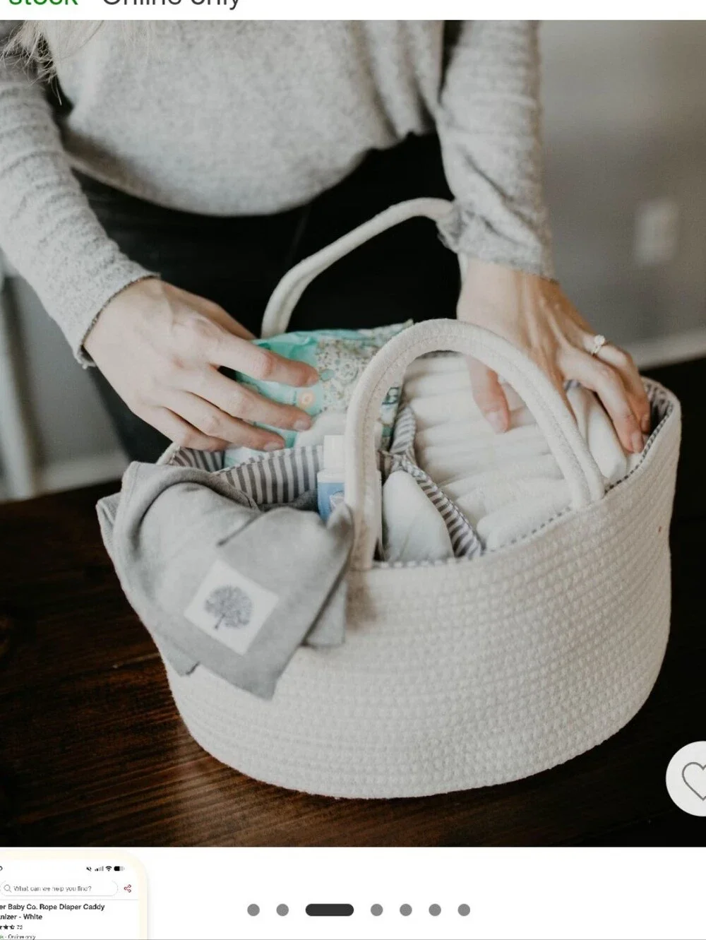 NWT Parker Baby Co Diaper Caddy